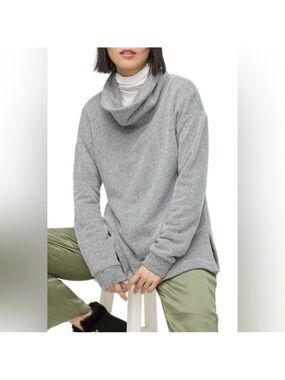 J. Crew Women'srelaxed Turtleneck Sweater Long Sleeves Heather Gray Size Large